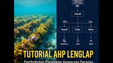 Analisis Kesesuaian Budidaya Rumput Laut Part 1: Pembobotan Parameter dgn AHP | Selat Dampier Papua
