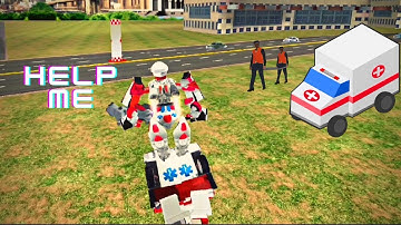 Ambulance Robot Car Transform #5-Emergency Robot Dog Rescue Simulator- Android/Ios Gameplay