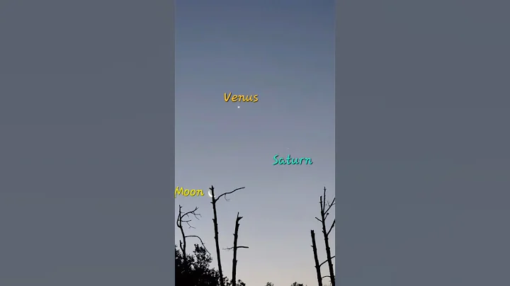 Witnessed a rare triple conjunction @dawn: Moon, Venus & Saturn in celestial harmony #naturelover♥️