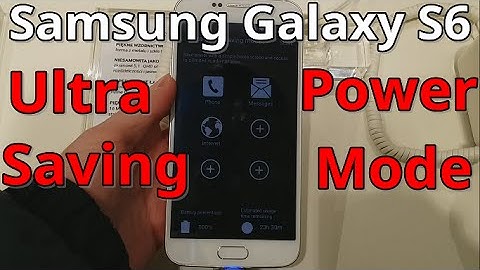 Samsung Galaxy S6 Ultra Power Saving Mode