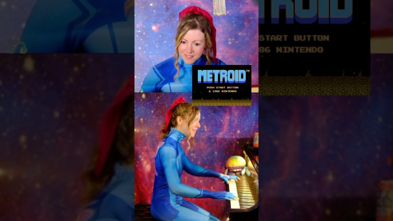 Samus plays the NES Metroid Title Theme on piano!  