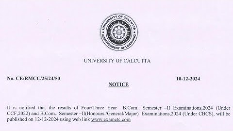 CU 2ND SEM RESULT NOTICE 2024 | CU এক্ষুনি Bcom এর রেজাল্টের নোটিশ দিলো 🔥CU 2nd Semester Result 2024
