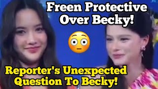 Freen Protective Over Becky 😳 FreenBecky 😍 Reporter's Unexpected Question 