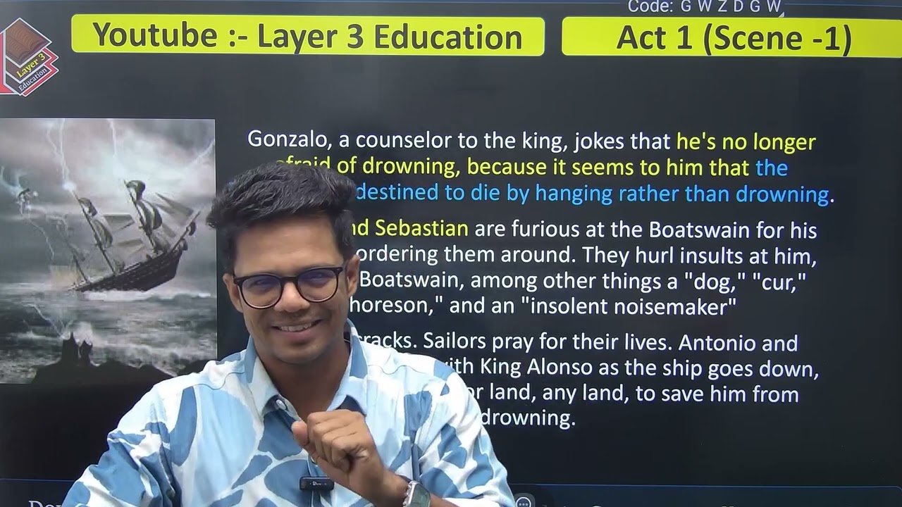 The Tempest Act 1 I Mp grade 1 English Pre Exam