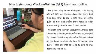 Nhà Tuyển Dụng Vieclamvui Tìm Đại Lý Bán Hàng Online