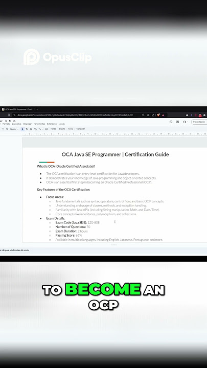 Unlock Your Java Career  Master the OCA Certification