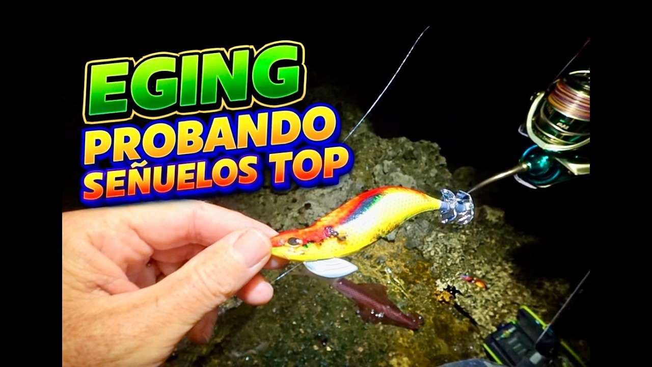 EGING probando nuevos señuelos TOP