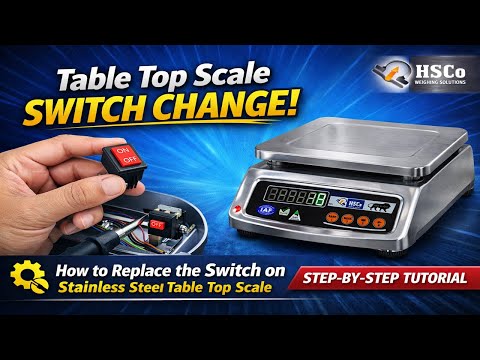 Change the switch on an HSCo platform scale 4 Replace the switch on an SSX table top scale