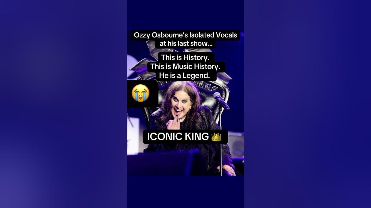 Ozzy Osbourne’s Isolated ￼Vocals at his Last Show… BRB… Cryinggg 😭 #shorts