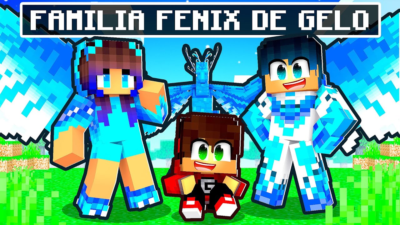 FUI Adotado pela FAMÍLIA FÊNIX DE GELO no MINECRAFT