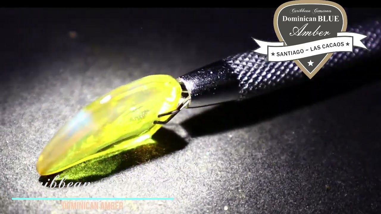 Polished Dominican Blue Amber Stone, good for pendant use