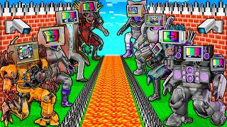 SKIBIDI TOILET ZOMBIE vs TV MAN TITAN BOSS TEAM and UPGRADED SPEAKER MAN in MINECRAFT animation