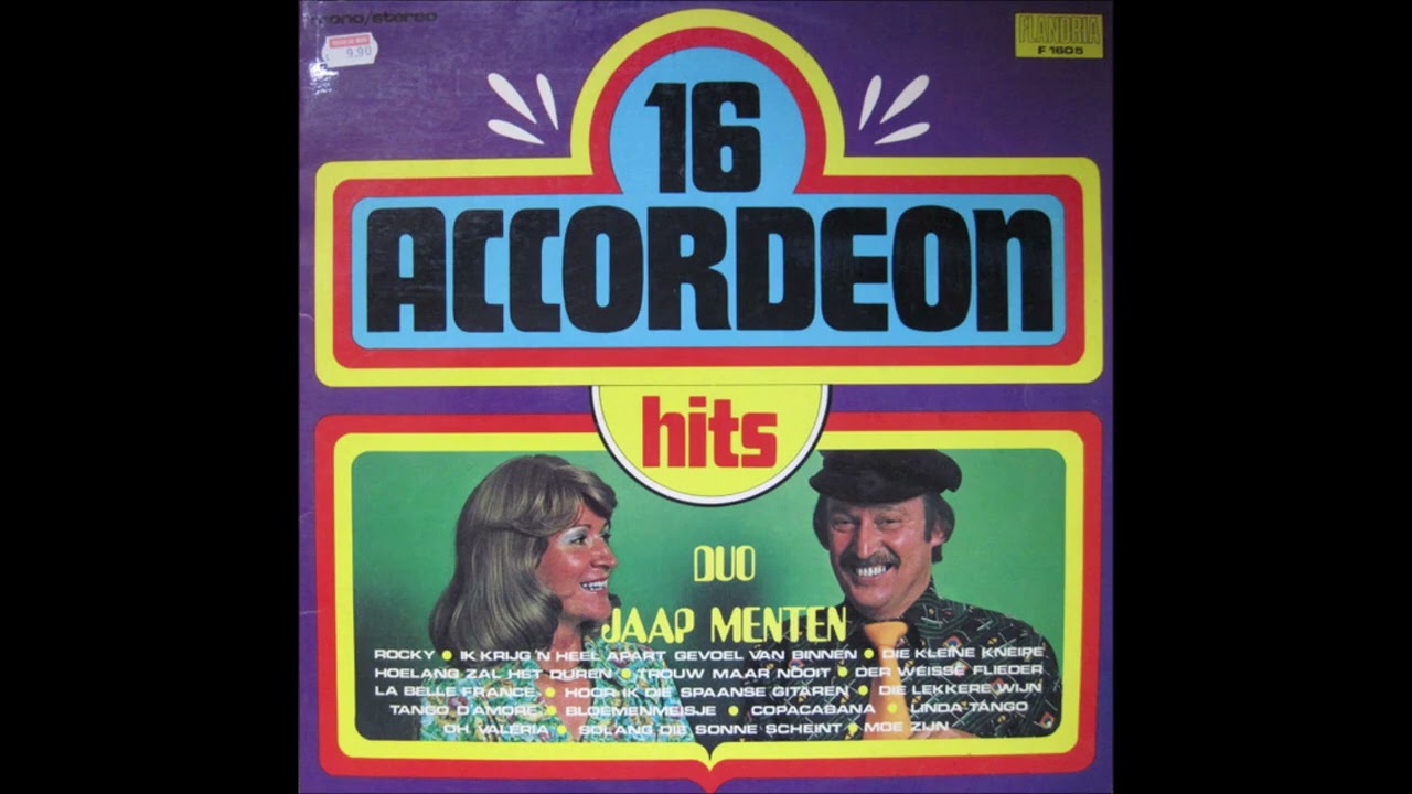 Duo Jaap Menten –16 accordeonhits -  Lp.