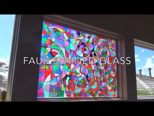 Spring Faux Stained Glass Decor - Easy DIY - Easy Spring DIY