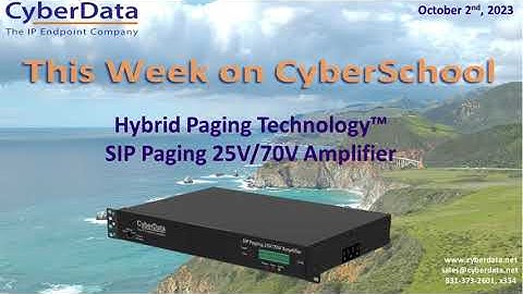 Hybrid Paging Technology™ -  SIP Paging 25V/70V Amplifier