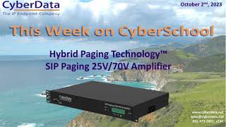 Hybrid Paging Technology™ -  SIP Paging 25V/70V Amplifier