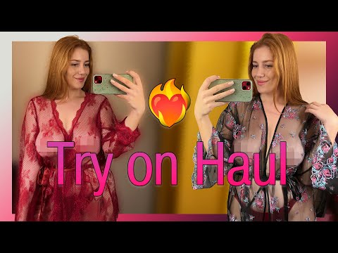 [4K] Transparent Try-on Haul | See through Try-on with Katy