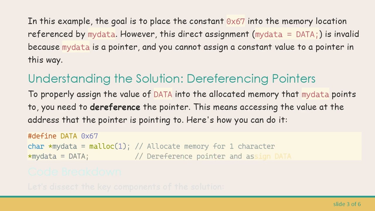 How to Properly Copy Data to a Memory Location in C using Pointers