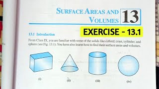 CLASS 10 MATH EXERCISE 13.1 NCERT SOLUTIONS || CHAPTER 13 SURFACE AREA AND VOLUMES || EX 13.1