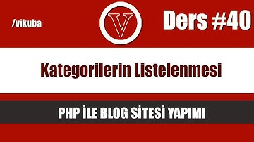 php ile blog admin kategorilerin listelenmesi