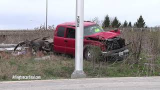 Single-vehicle crash on Route 53 to eastbound Lake Cook Road near Arlington Heights