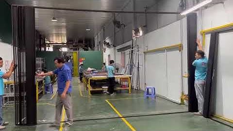 Cửa xếp lá nhôm chống muỗi, chống chuột, chống chó mèo