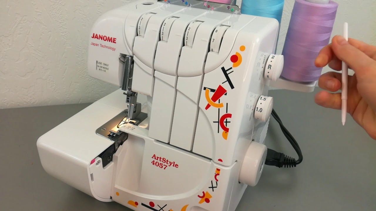 Швы оверлока janome. Оверлок Janome artstyle 4057. Швейная машина (оверлок) Janome artstyle 4057. Оверлок Janome artstyle 4057 роликовый шов. Оверлок Janome artstyle 4057 обзор.