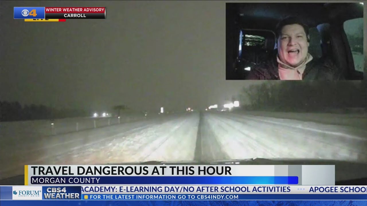 Road conditions deteriorate during winter storm in central Indiana ...