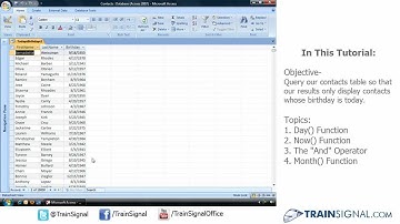 Access Date and Time Functions: Find and Calculate Birthdays