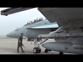 Two U.S. Navy F/A-18F Super Hornets Departing BUR