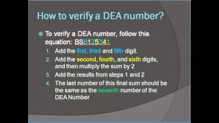 RXSchool Episode 12 - Verify DEA numbers