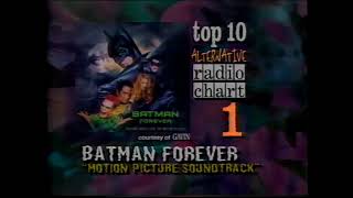 Top 10 Alternative Radio Chart on MTV 120 Minutes with guest host Filter (1995.07.30) Batman Forever