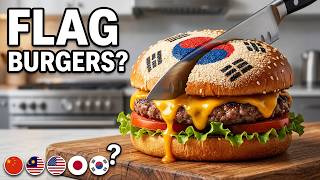 🍔 Country Flag Burger Cutting ASMR 🌍 | Which One Would You Eat