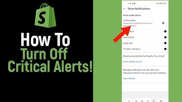 How to Turn Off Critical Alerts on Shopify [NEW]