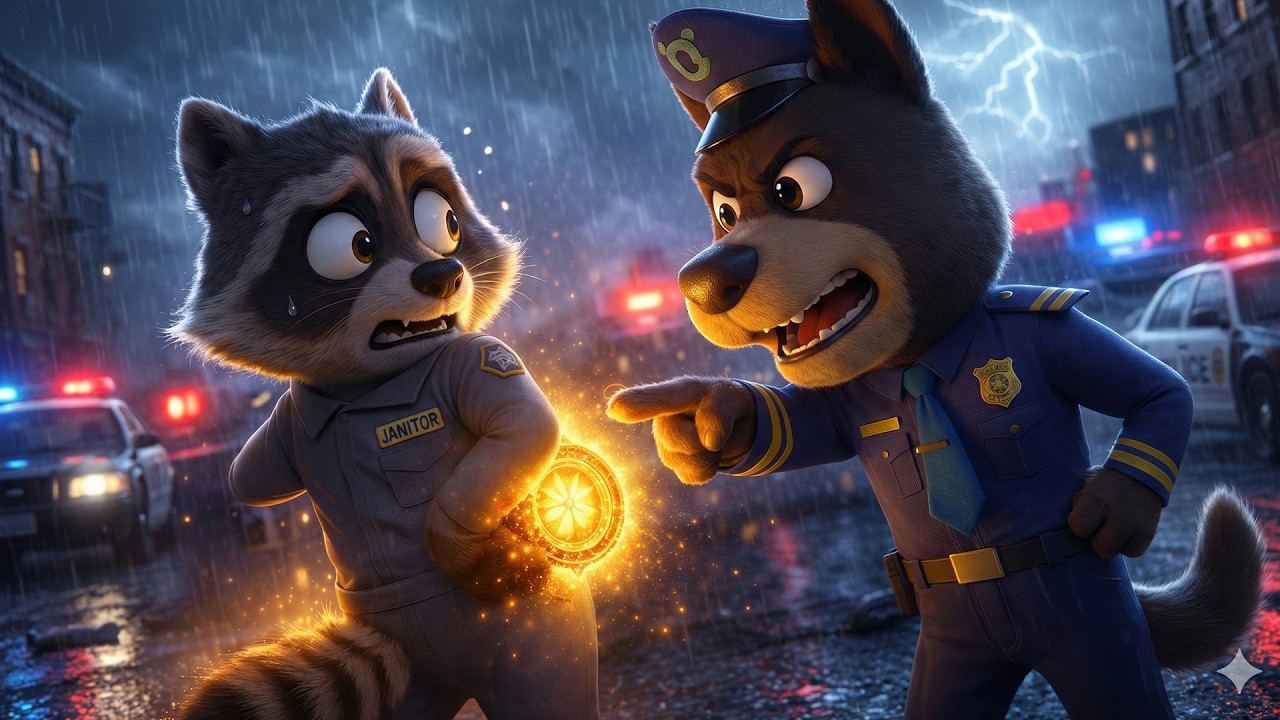 Police Showdown! The Raccoon’s Dark Secret Revealed! 🚔🐶 | Sheriff Labrador Cartoon