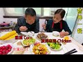 【Chicken with Chili Sauce】凉拌乌鸡，口水鸡，水煮玉米，黄瓜皮蛋，辣椒炒肉，营养餐 -Black-bone chicken，cucumber, Pork with Chili