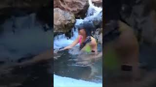 Natural Hot Springs in Nevada 👙💦 #naturalhotsprings #hikingnevada