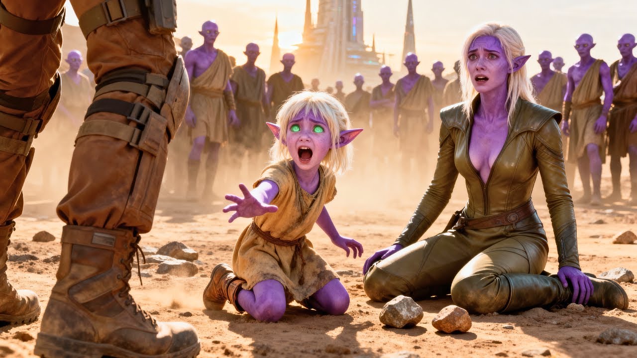 „Rette meine Schwester, ich diene dir für immer!“–rief das Alien-Mädchen, als der Mob sie steinigte.