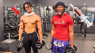 I Did My Angry Little Cousins STEROIDS WORKOUT ROUTINE! (THESE ARE THE RESULTS!)