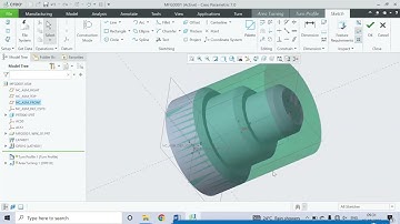 Turning operation in CREO manufacturing with generating NC part programme