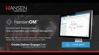 Hansen OM | Order Management & Fulfilment for Utilities & Telecoms