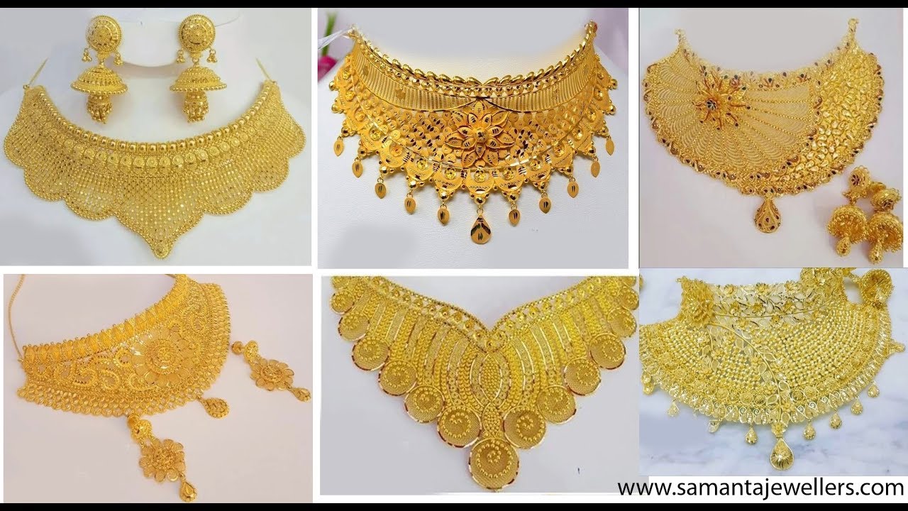 Kolkata Design Gold Long Necklace Howtocrochetslippers