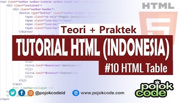 Tutorial HTML Bahasa Indonesia #10 Membuat Tabel Pada HTML