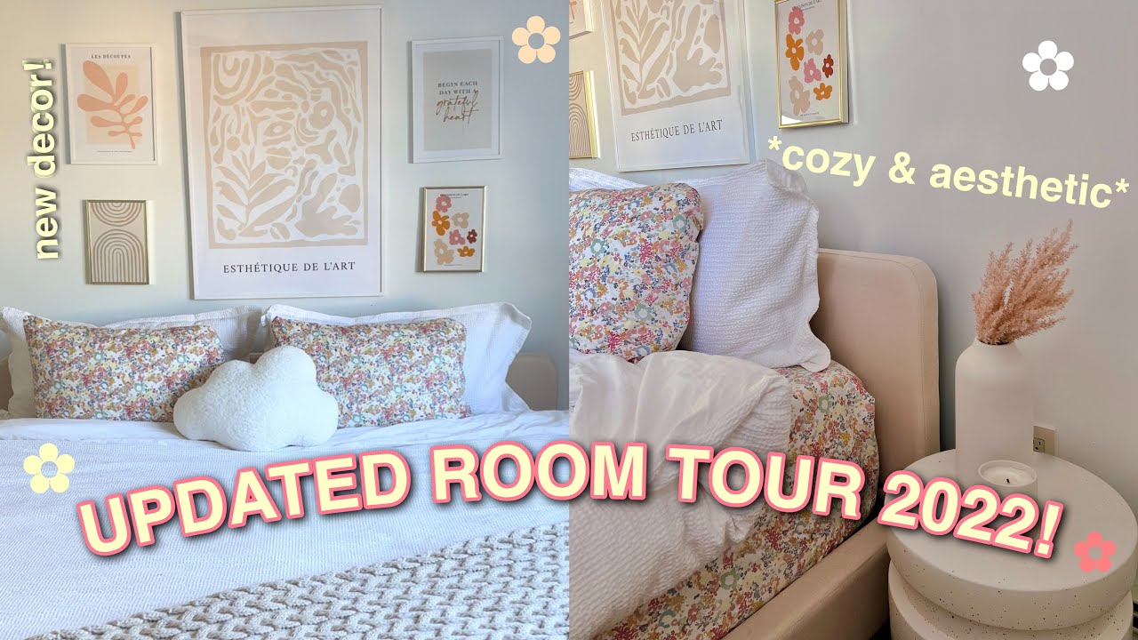 UPDATED ROOM TOUR 2022!! *minimal, cozy & cute* - YouTube
