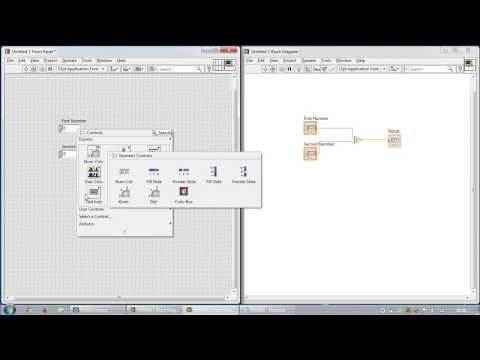 LabVIEW Introduction -  Addition of Two Numbers (In Tamil ) -   PART   1
