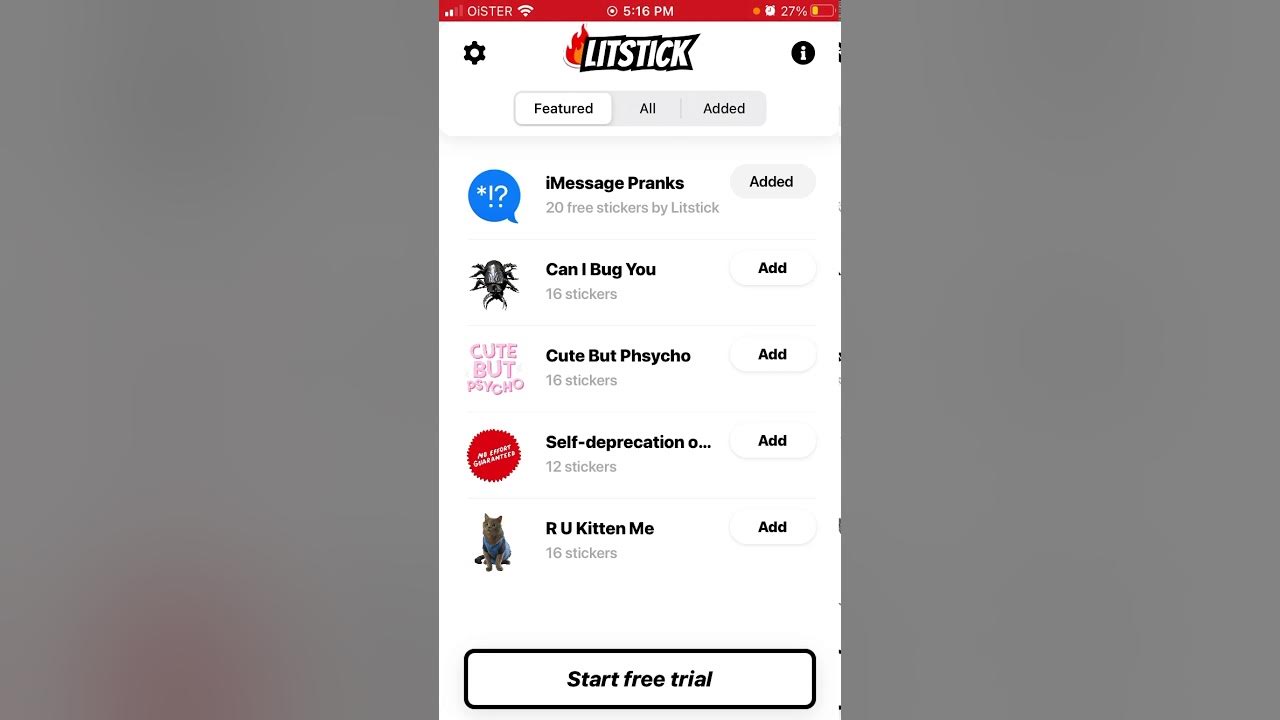 How to add Litstick stickers to iMessage? YouTube