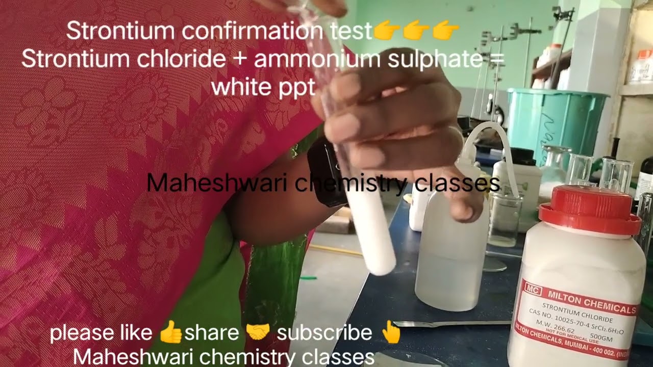 Strontium confirmation test // senior inter chemistry practical // salt analysis 