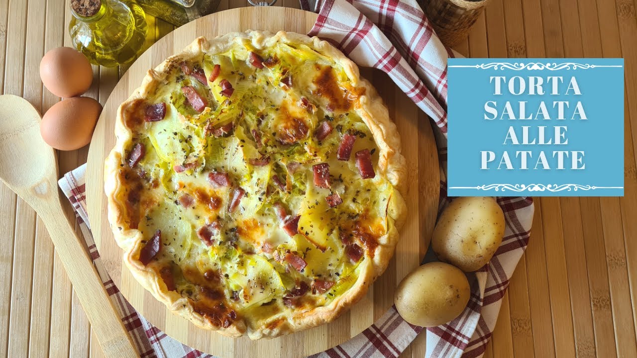 TORTA SALATA ALLE PATATE, PROSCIUTTO E PORRI con pasta sfoglia