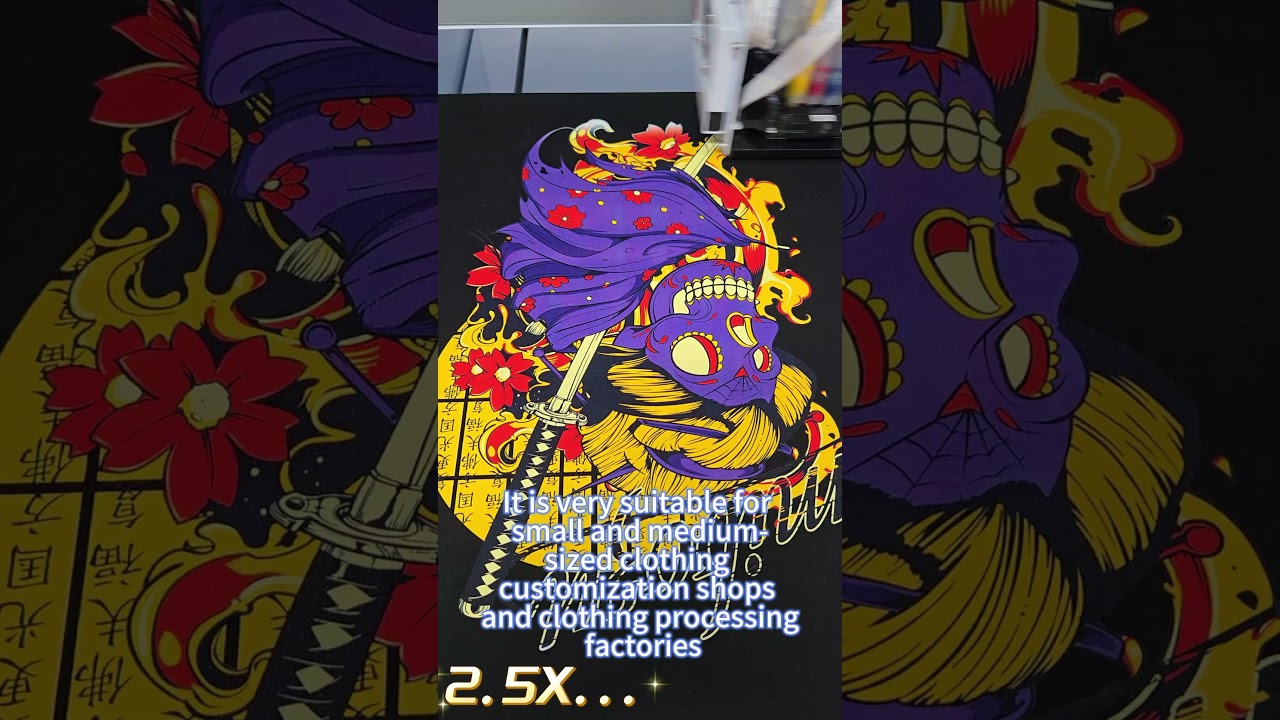 Proofing process of the dual-function printer of white ink heat transfer and digital direct printing