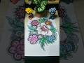 (Day 2/100) Menggambar pola bunga pakai spidol warna